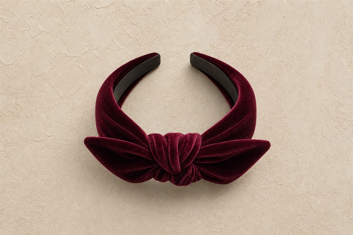 Signature Bandeau Cheveux Noué Velours