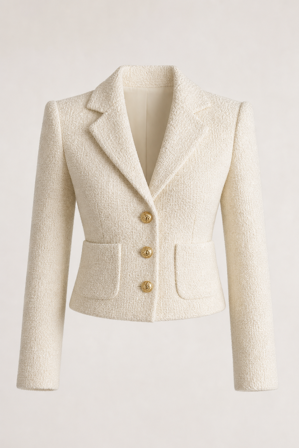 Structured Bouclé Wool Blazer — Iconic