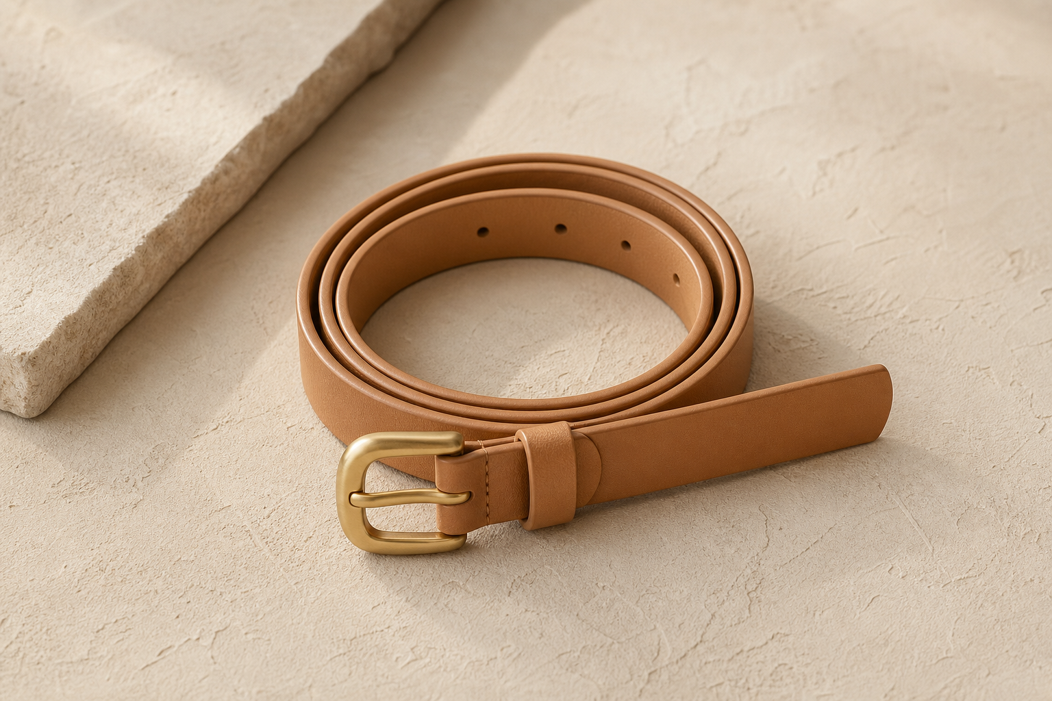 Slim Vegan Leather Belt No.21