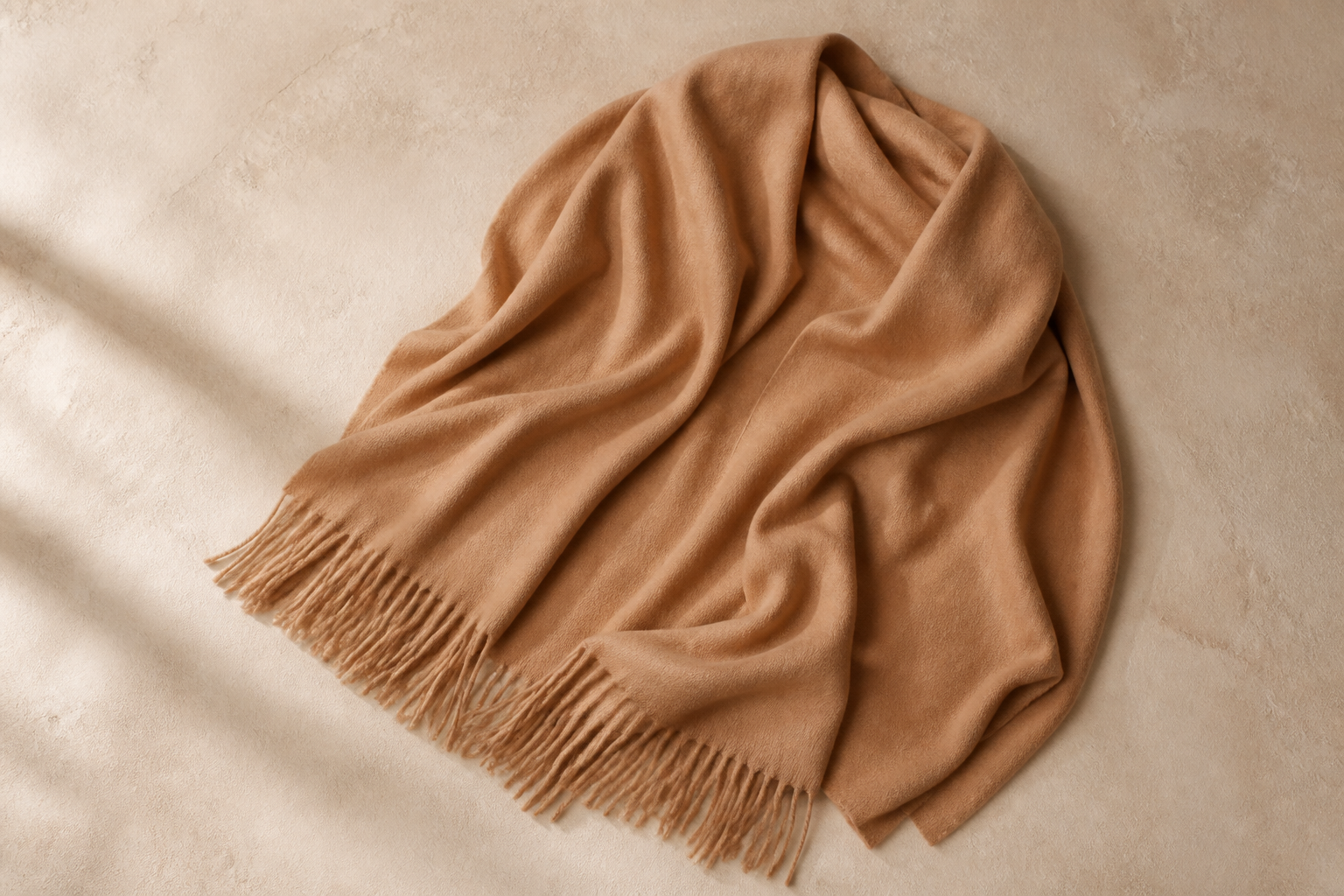 Signature Oversized Fringed Stole No.07