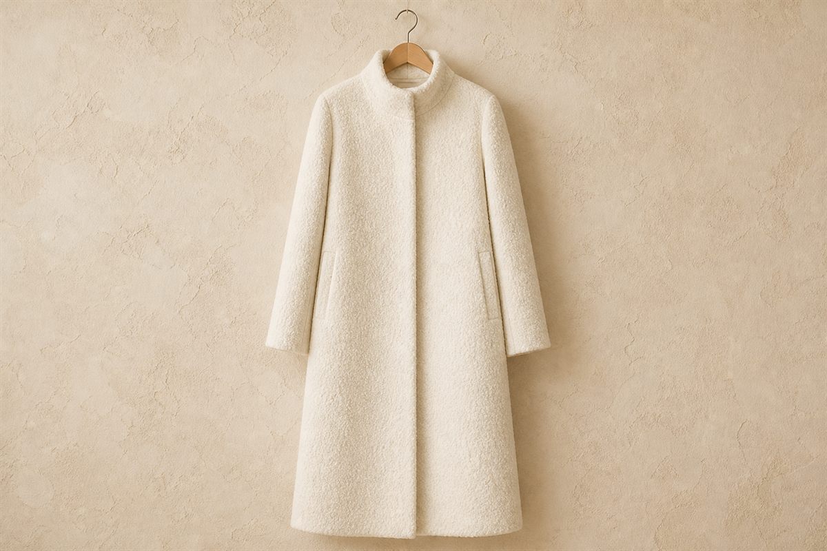 Manteau Long en Laine Bouclée No.01