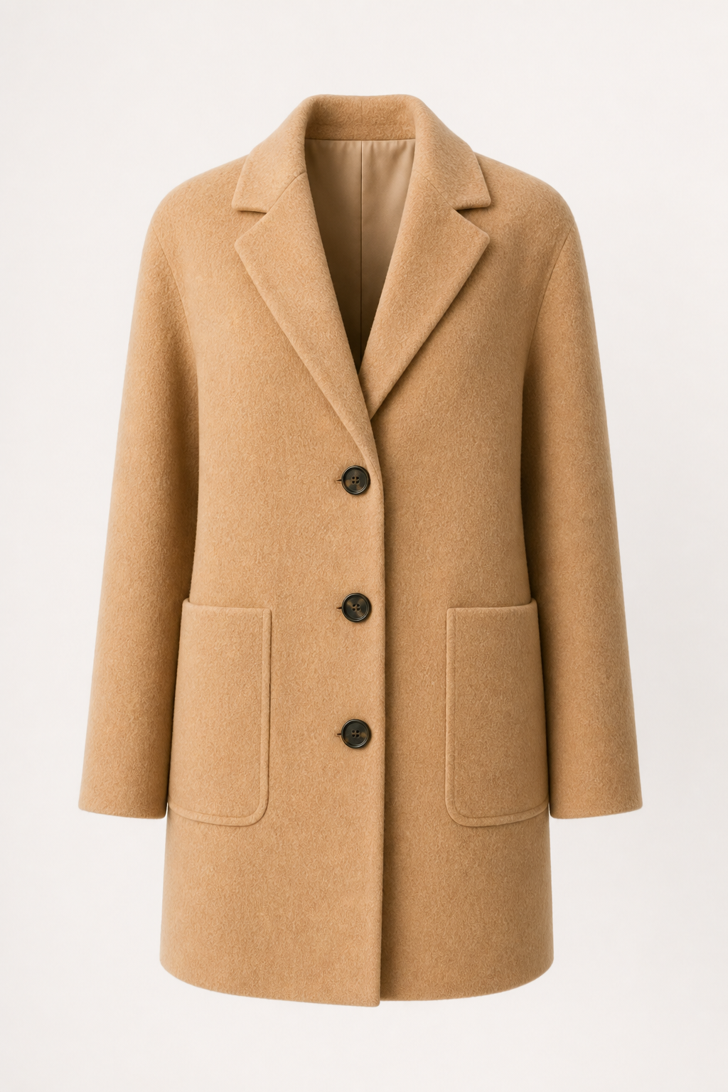 Short Wool and Cashmere Coat