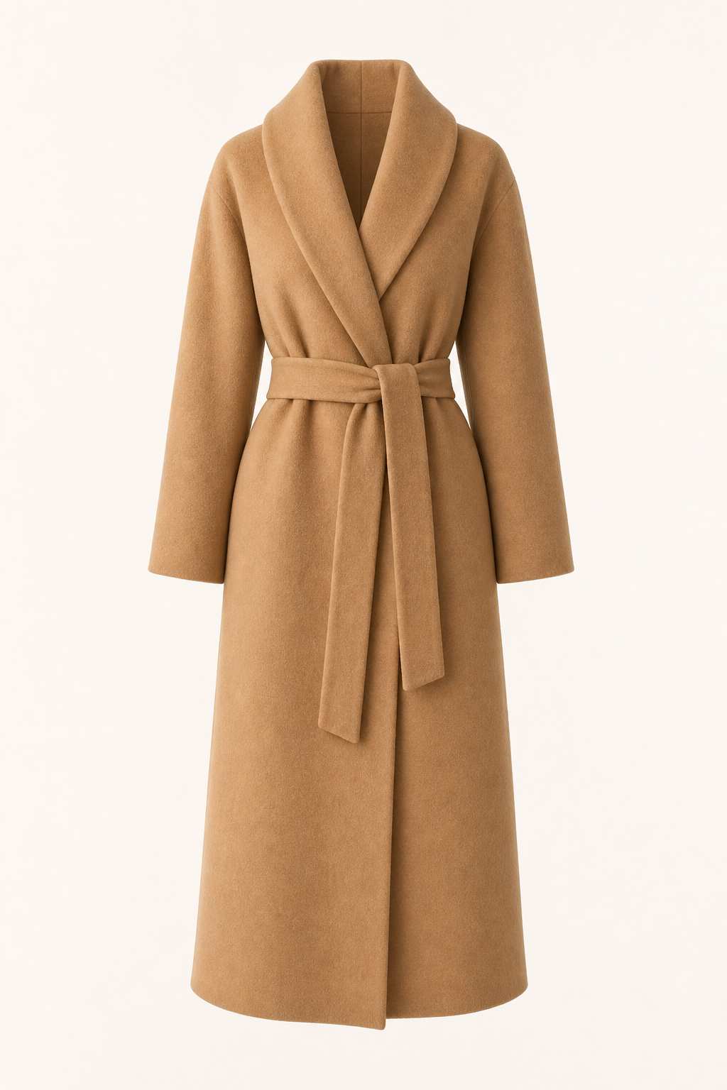 Signature Long Robe Coat in Wool Cashmere Muse