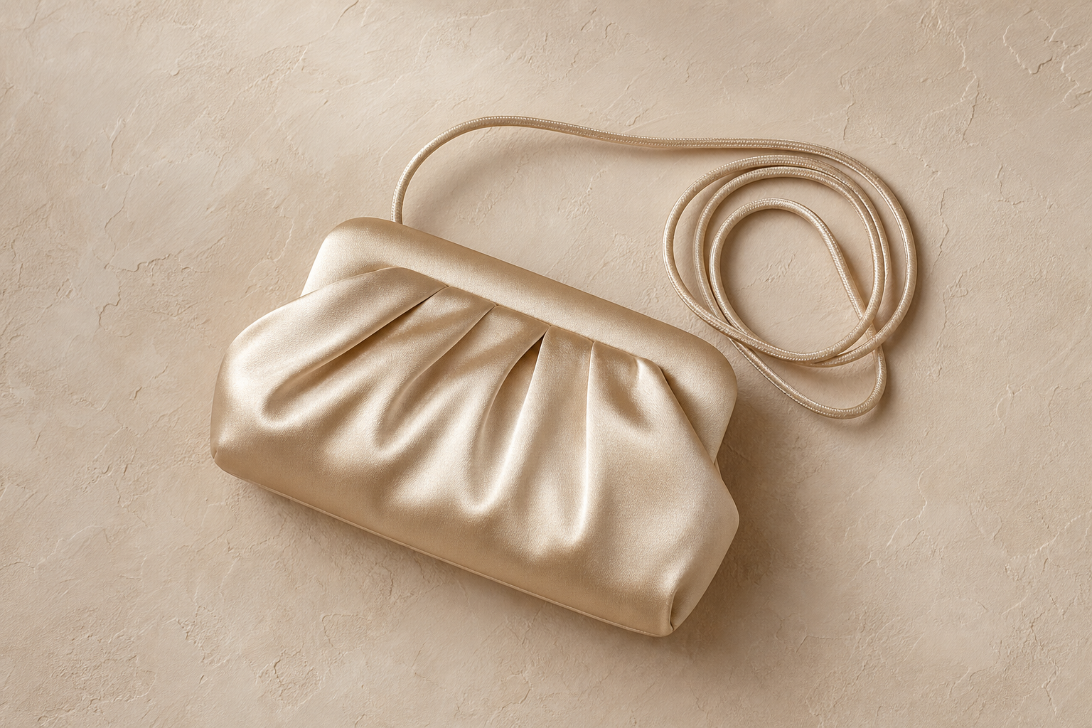 Signature Satin Cord Clutch Bag